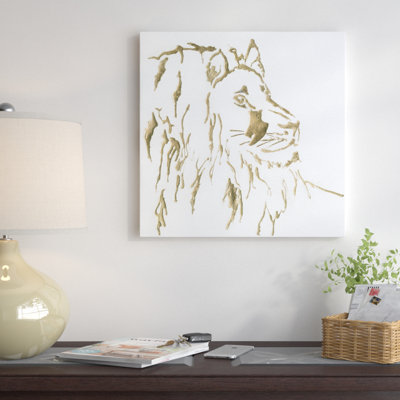 « gilded lion », impression sur toile