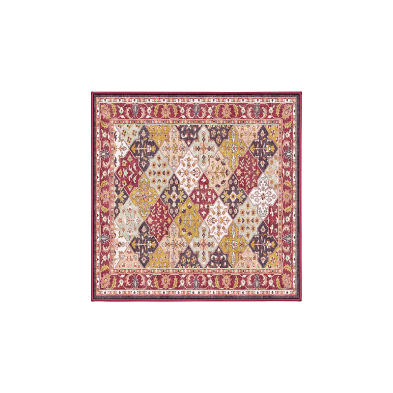 Fionnula Hand Loomed Washable Oriental Indoor Rug, Square 7'