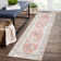 Vintage Floral Distressed Printed Area Rug Machine Washable Non Slip Stain Resistant Bodered Low Pile Ultra Thin Pet Friendly Vacuum Clean Easy To Clean Floor Carpet for Living Room