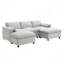 Canapé modulaire modulaire avec poches de rangement, ensemble de canapé en forme de U avec coussins, canapé confortable-601419551