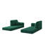 Lit à hauteur modulaire convertible 78,8 pouces avec lit debout, 4 sièges confortables pour le salon et la chambre à coucher, sac pliant amovible, profondeur d'assise de 70 cm de large, forme variable, lavable