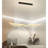 47" Modern Linear Angel Wing Chandelier With Led Light 