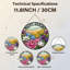 Panneau de vitrail de jardin 12 "H 12"-1798868771