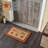 Burgundy Check Stars Coir Welcome Rug Rect-407281922