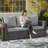 3-seat upholstered Outdoor Sofa with Cushions-1442597199