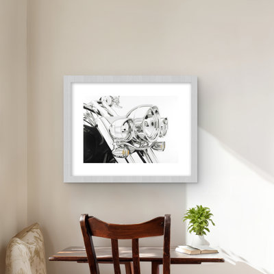 Motorcycle Light - Framed Matted Print for Home Decor