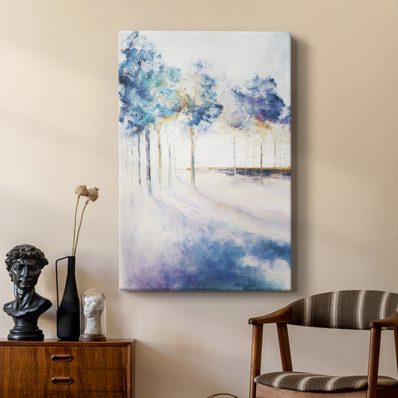 Ombre et grands arbres - galerie Cavas sur mesure, H 36 po x l 24 po