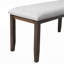 38" Upholstered Bench with Padded Seat & Solid Wood Legs | Entryway, Living Room, Bedroom End-of-Bed, Beige + Brown-13889115