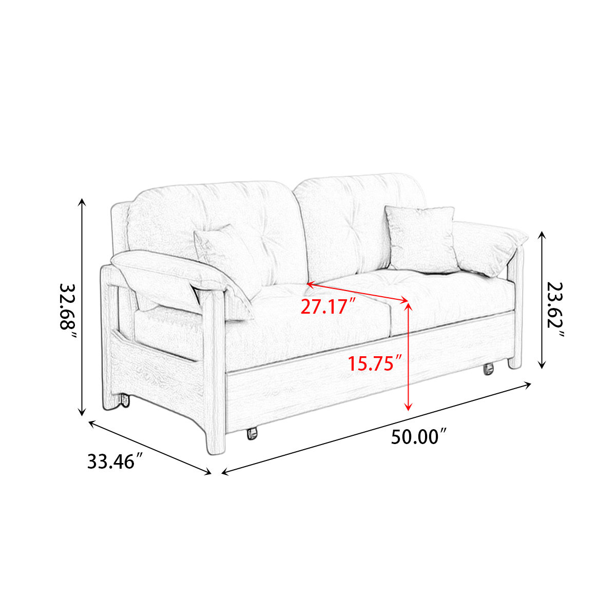 Mont Bike Solutions Loveseat Beige 100% Polyester Sleeper sofa | Wayfair image.