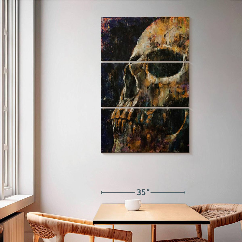 Hitzel Gold Skull, 65" H x 42" W