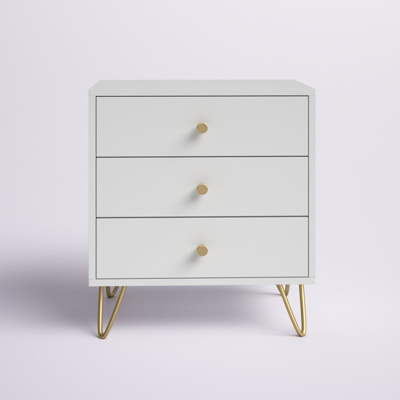 Lafitte 21.6'' H 3 Drawer Bachelor's Chest, White