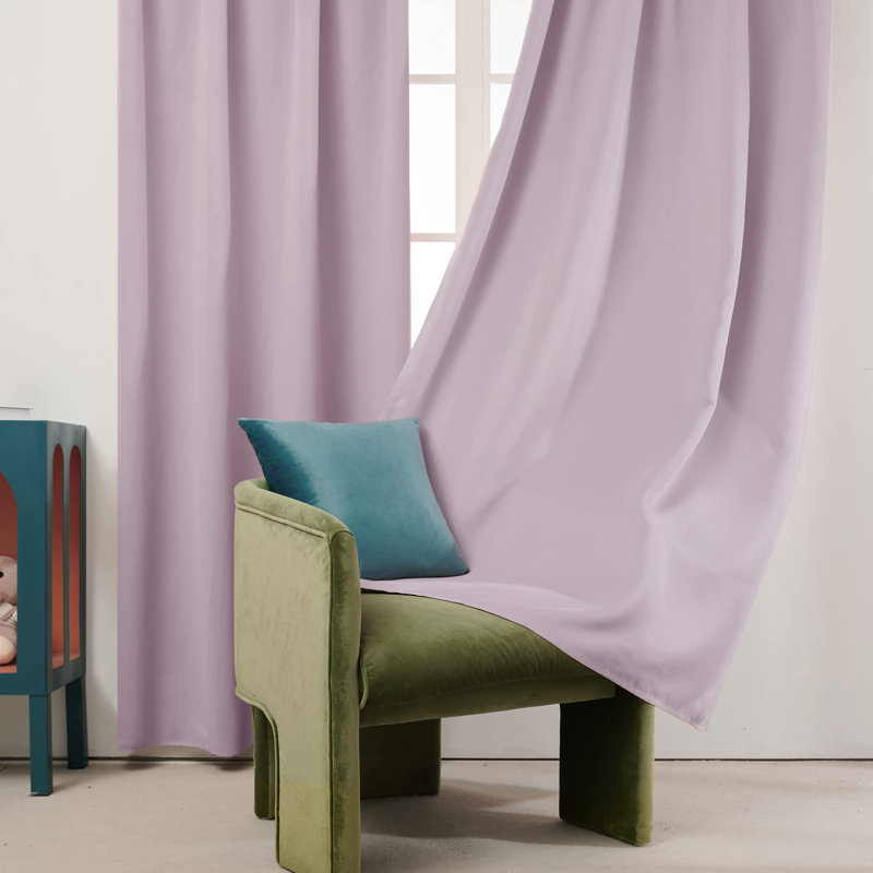 Room Darkening Rod Pocket Thermal Insulated Blackout Curtains (Set of 4), 38" W x 63" L, Royal Blue