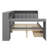 Streamlined Bed With Storage Racks, Drawers, Power Charging Outlet, LED Illumination, And Workstation-222025801-222025799