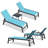 Lanece Outdoor Rust-Resistant Metal Chaise Lounge Set with Table-238878813