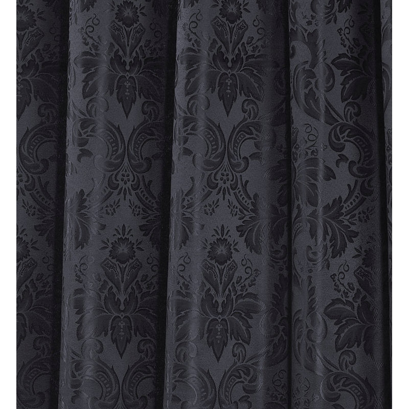 Fennimore Room Darkening Curtain, 228 W x 183 D cm, Black