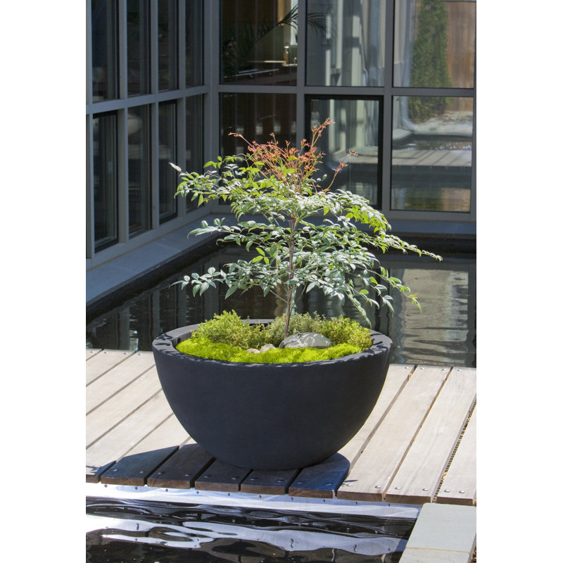 Piccadilly Handmade Pot Planter, Rust Lite, 15.25" H x 29.5" W x 29.5" D