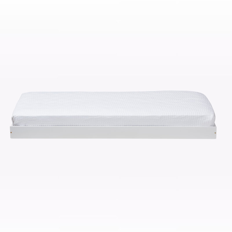 Conifer Twin Size Contemporary White-Finished Trundle, 4.41'' H X 73.8" L X 40.06'' W