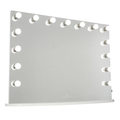 Miroir de salle de bain Hollywood Premiere Slim Pro avec 15 lumières DEL givrées