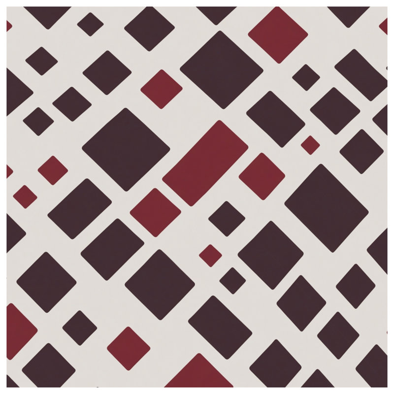 Coussins décoratifs rouges et blancs à double face, 18 x 18 inches