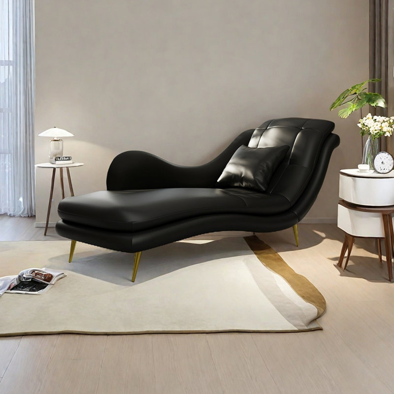 Chaise longue Robichaux , Orienté à droite, Noir