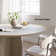 39" Modern Round Dining Table for 4 Wood Tabletop Pedestal Base