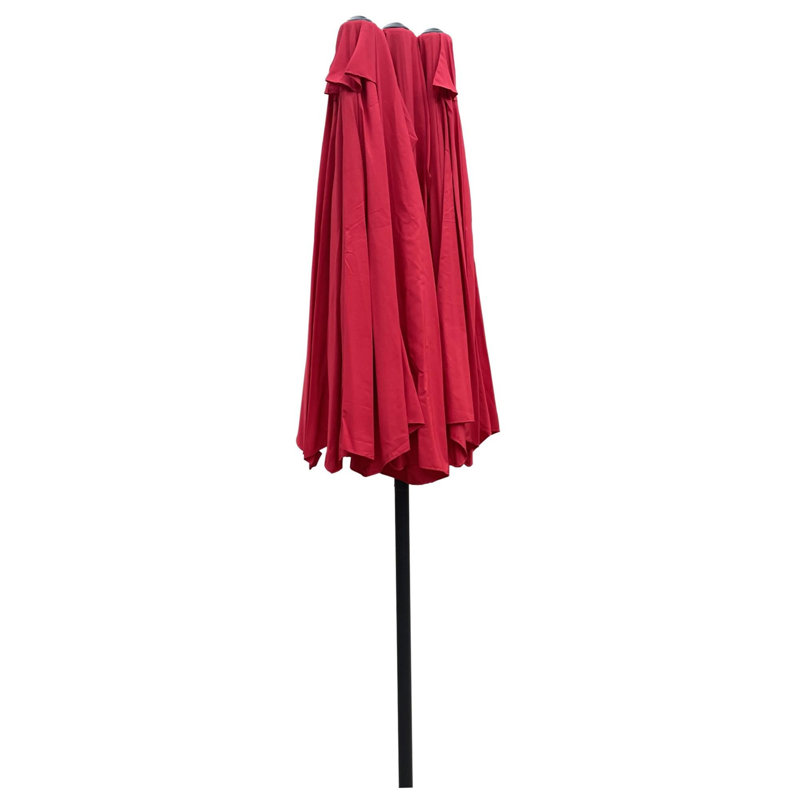 Parasol de patio à double face, Rouge
