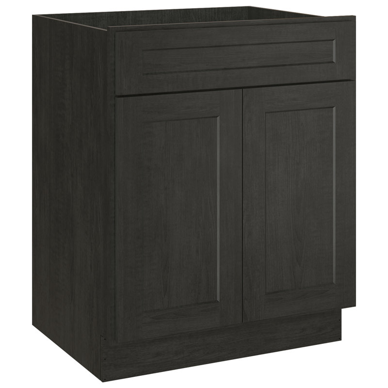 Base de meuble-lavabo simple 27 po seulement, Style Shaker gris anthracite