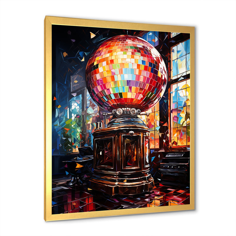Disco Ball Dreams 2 - Jukeboxes, art mural, Cadre photo doré simple, H 32 po x l 24 po x P 1 po