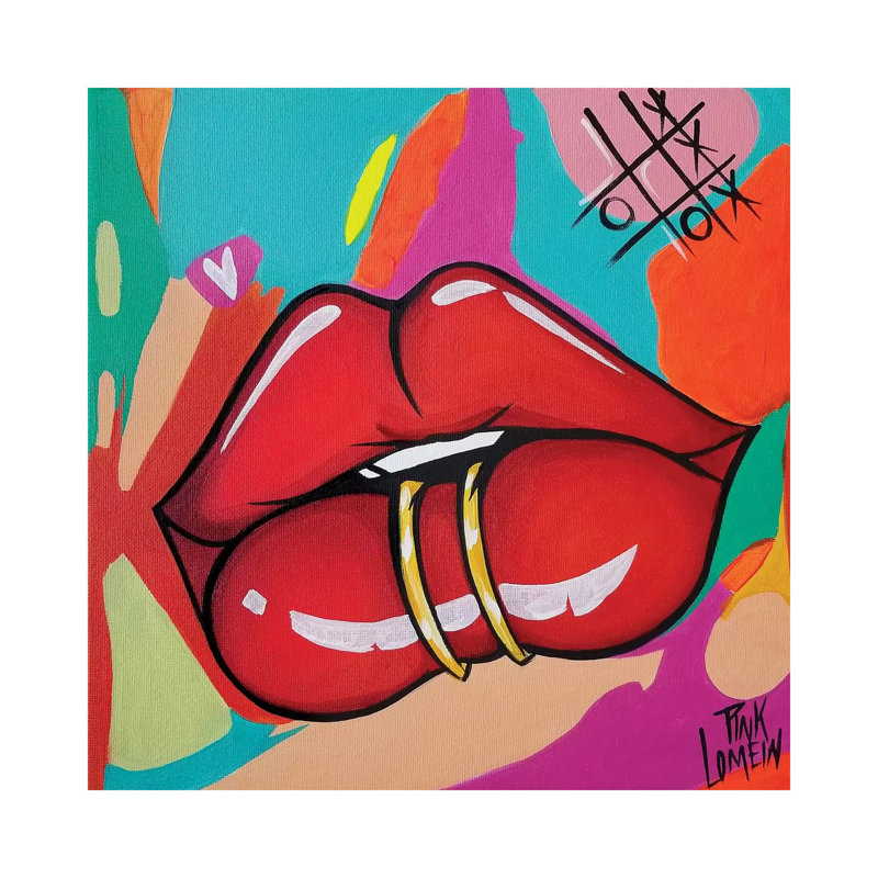 " Juice " by Pinklomein Painting Print, 12" H x 12" W x 0.75" D