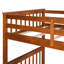 Lit superposé simple au-dessus de simple avec échelles et deux tiroirs de rangement (noyer) (VIEUX SKU: LT000265AAD)-1812866677
