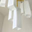 Light Brass Dimmable Murano Frosted Pendant Chandelier-88711036-88711037-88711038
