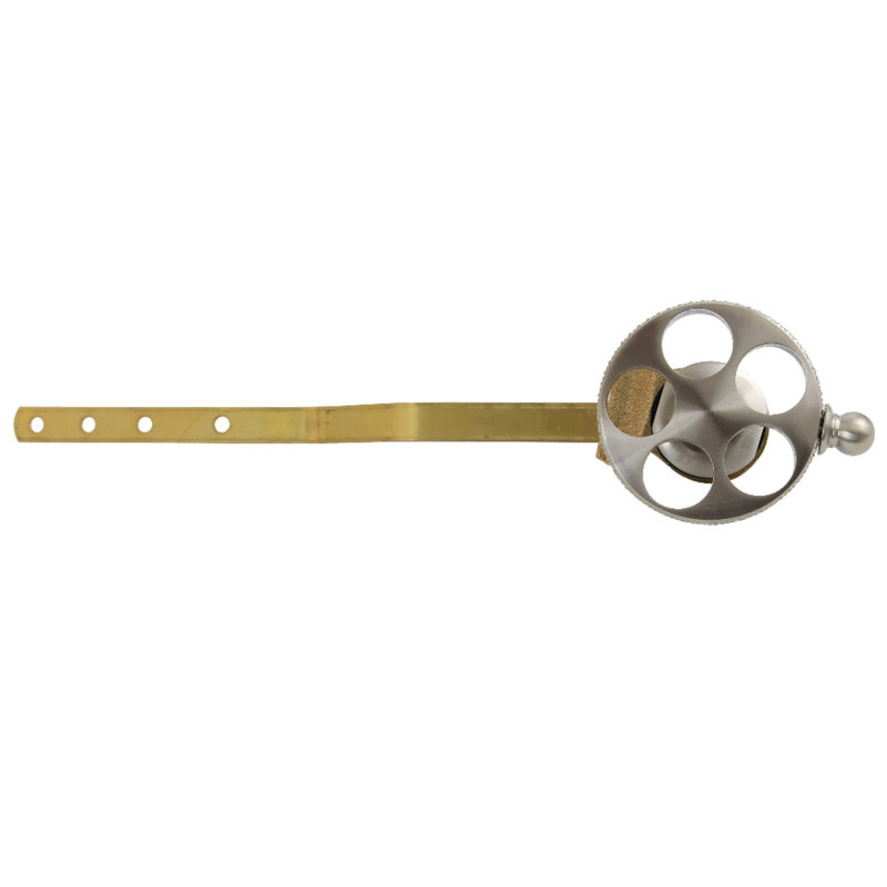 Kingston Brass Webb Front Mount Toilet Tank Lever With Knurled Handle, Brushed Nickel
