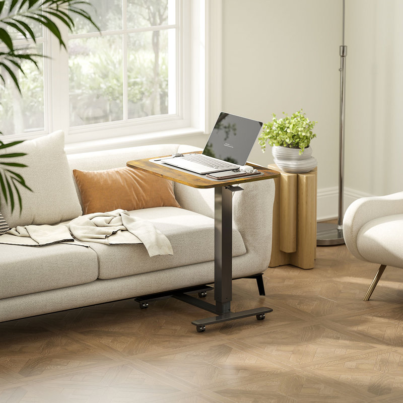 Bureau pour travailler debout à hauteur réglable, brun rustique
