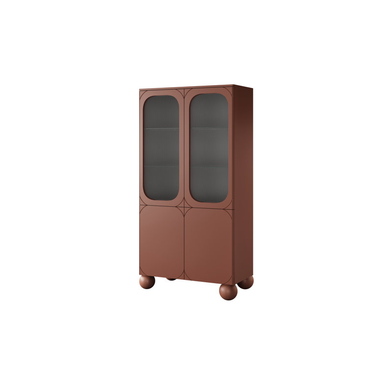 Livonia Display Cabinet, Burgundy