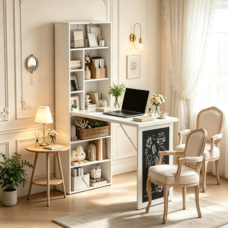 MDF Floating Desk, White