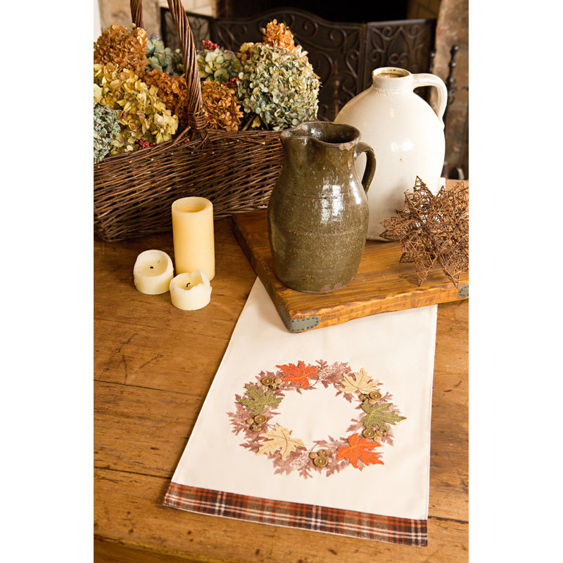 Maple Wreath Fall Table Runner, 72" L x 13" W