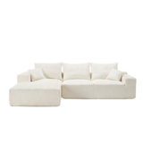 Modern L-shaped cloud sofa, large seating depth, installation-free sofa
