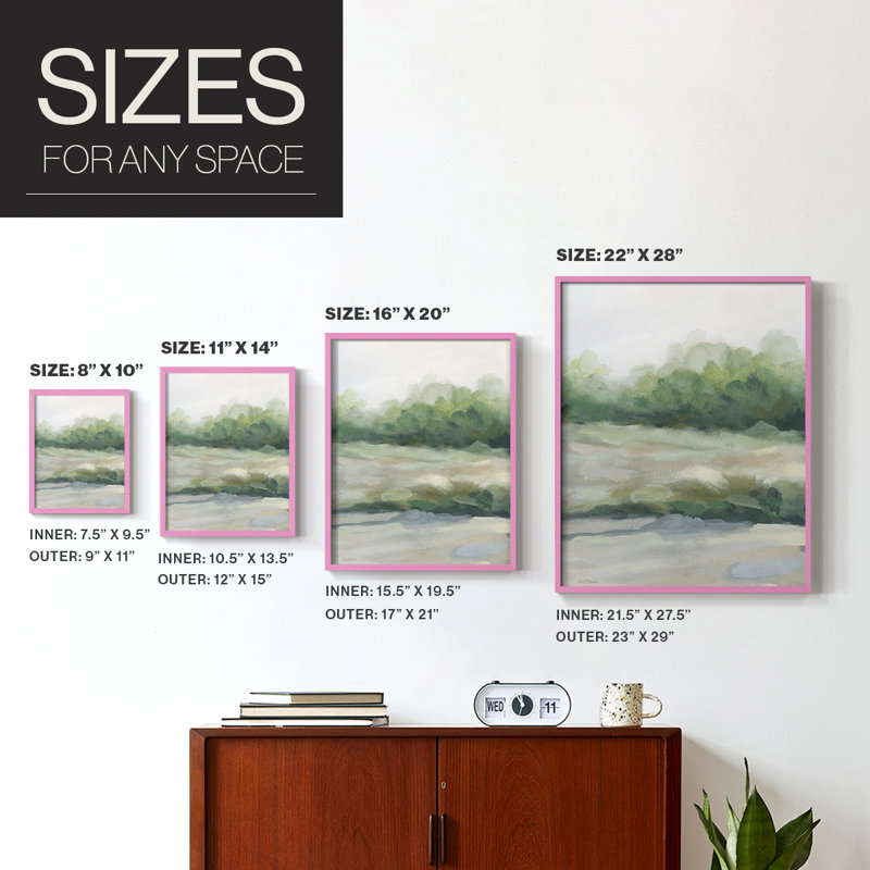 «Faded Morning I», reproduction encadrée de qualité supérieure - prête à être accrochée - aucun clou requis - aucun clou requis