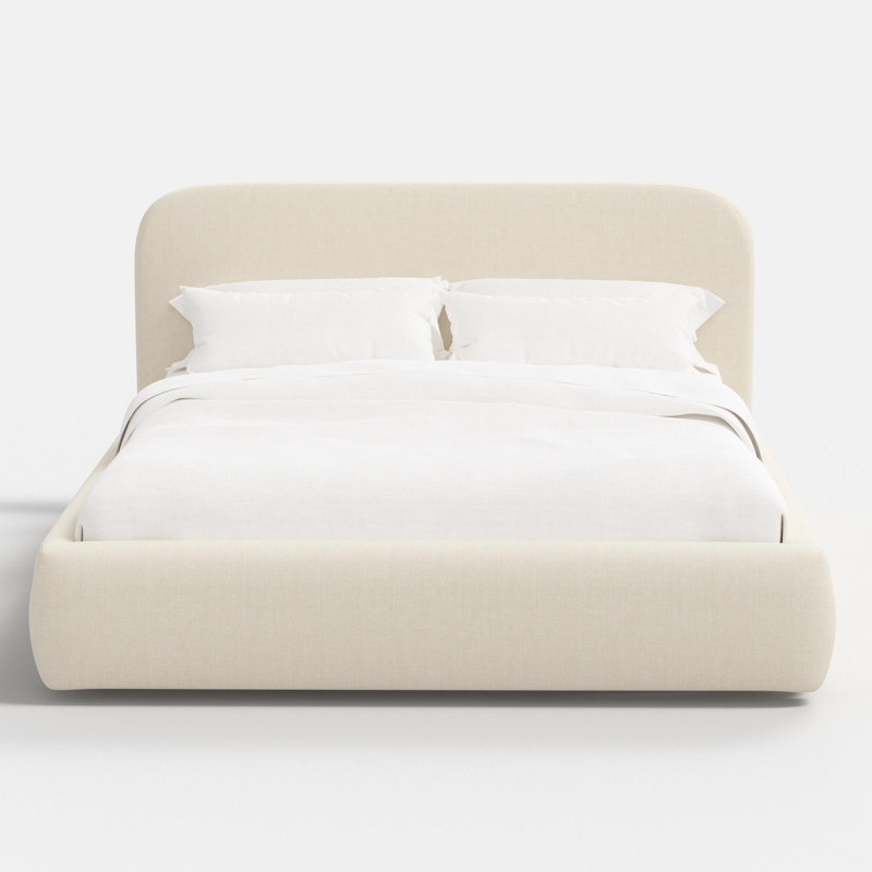 Daphne Platform Bed, Relaxed Linen Cream, King