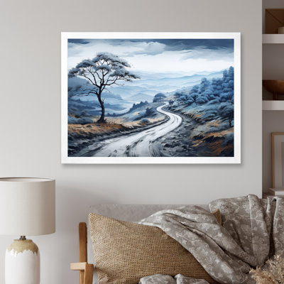 Vaden, méandres, route bleue, voyage sans fin II sur toile