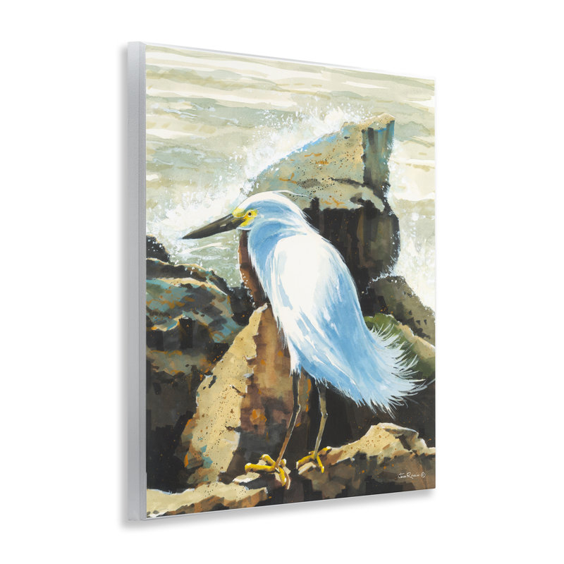 Plaque murale Rocky Perch Coastal Cliff Bird, design par John Rossini