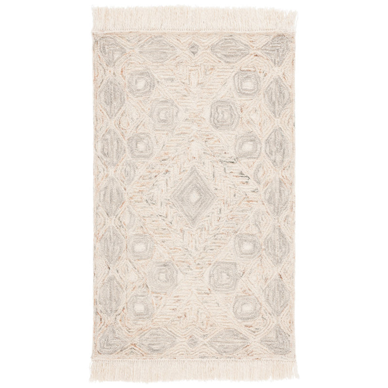 Aaditya Ikat 801 Area Rug In Beige, Rectangle 3' x 5'