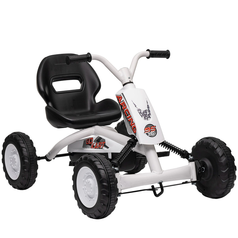 HOMCOM Pedal Ride On, White