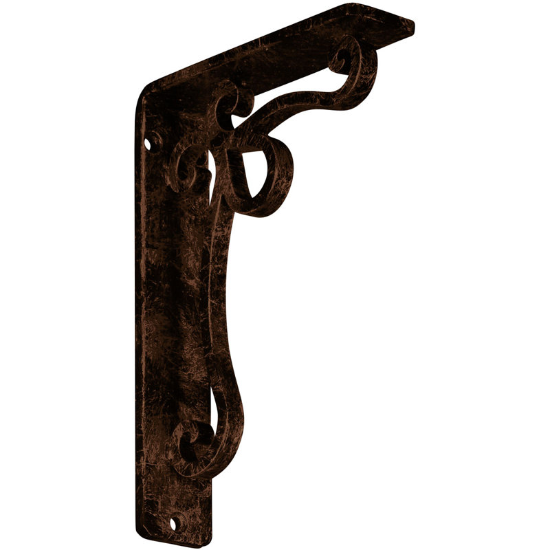 Support en fer forgé Orleans, Cuivre antique, H 8 po x l 1,5 po x P 5,5 po