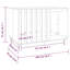  Niche pour chien durable en bois de pin massif blanc-208722573