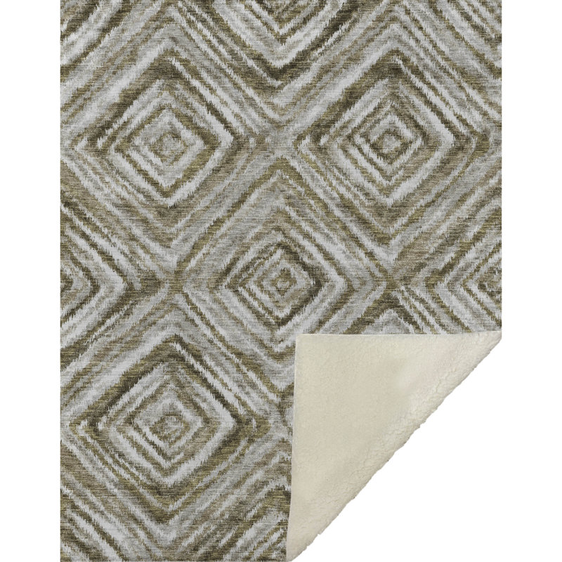 Jeté en sherpa Addison ASB781, Brun