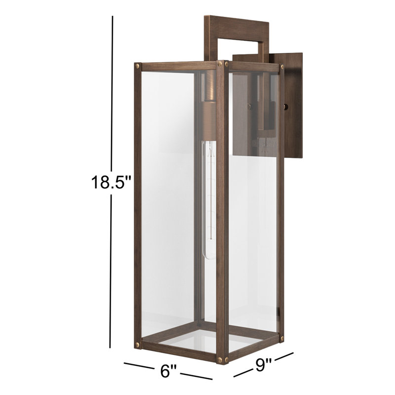 Max 1 - Light Outdoor Wall Lantern, 18.5" H x 6" W x 9" D