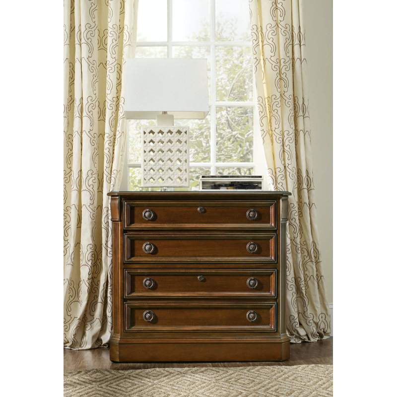 Brookhaven Traditional Brown 34'' Lateral 2-Drawer Legal File Cabinet