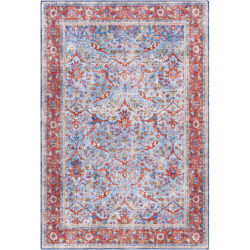 Tapis de style oriental rouge, Rectangle 9 pi x 12 pi