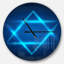Horloge murale Neon Star of David-34141123
